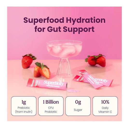 Blume SuperBelly Hydration Powder Strawberry Hibiscus