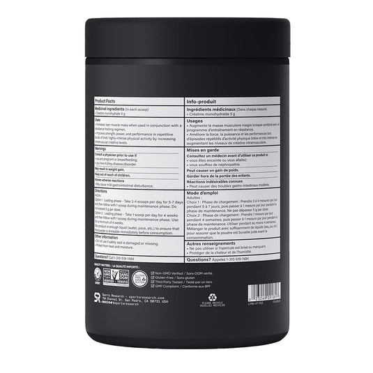Sports Research Creatine Monohydrate Unflavoured